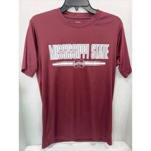Pro Edge Shirt Men's Size Medium Maroon Mississippi State Short Sleeve T Shirt